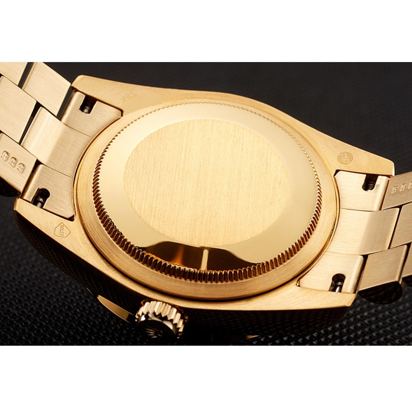 Aaa replica watch Champagne Bezel Bracelet Swiss Rolex Gold 1454097 Datejust Diamond Dial 0710